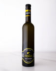 Bottle of Ralo olive oil with argolid label on a white background